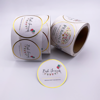 Étiquettes transparentes adhésives durables et imperméables, style artisanal, estampées à la feuille de cuivre vintage, pour pots en verre de confiture et de miel de qualité supérieure
