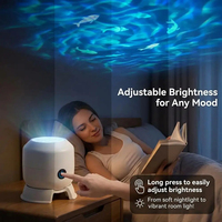 Projecteur Océanique Rechargeable USB, Lampe de Nuit LED pour Chambre d'Enfant, Projection Rotative Ciel Étoilé, Décoration d'Ambiance, Cadeau