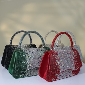 PU dîner sac à bandoulière retrouver élégant mode dame sac fourre-tout cristal diamant moraillon femmes sacs de créateurs - Product Image 1