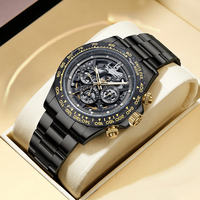 Montre chronographe automatique mécanique pour homme Bonest Gatti, lunette en fibre de carbone, bracelet en acier inoxydable, verre saphir BG8019