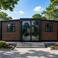 Maison préfabriquée modulaire extensible de haute intensité, pliable, 40 pieds, 2 chambres, type cabane de vie, maison portable, la mieux notée