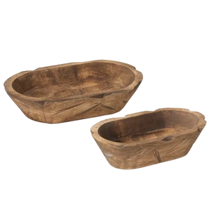 Juego de dos cuencos de cocina Ventas de fábrica Vajilla de mesa de cocina Cuencos de madera que sirven comida deliciosa y postre - Product Image 1