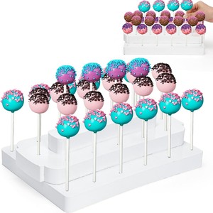 Cross-border three-tier wooden lollipop stand, cake display stand, dessert table, storage rack, cross-border party <b>decoration</b> - Product Image 1