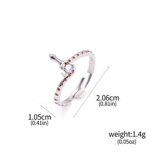 Precio de fábrica nuevo <span class=keywords><strong>Tokyo</strong></span> <span class=keywords><strong>Ghoul</strong></span> Anime anillos joyería mujeres personalizado Cosplay diamante mujeres <span class=keywords><strong>anillo</strong></span> de lujo ajustable - Product Image 6