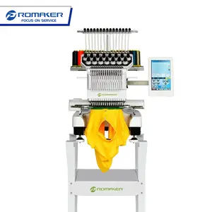 PROMAKER single head embroidery machine with 12 Needles home-use computerized embroidery 12 color China direct supplier