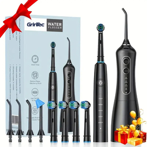 Cepillo de Dientes Giratorio de Limpieza Profunda e Irrigador <span class=keywords><strong>Bucal</strong></span> 2 en 1, Juego Portátil Recargable de Irrigador <span class=keywords><strong>Bucal</strong></span> - Product Image 1