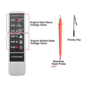 Car Battery Capacity <strong>Tester</strong> 12V Alternator &amp; Battery State Check Automotive <strong>Circuit</strong> <strong>Tester</strong> Tool LED Indicatfor Motorcycle - Product Image 5