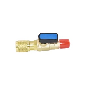 R1234yf charging ball valve brass straight