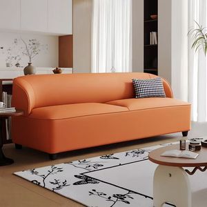 Nordic Style <b>Small</b> <b>Sofa</b> Leather Fabric Mini <b>Sofa</b> For Apartment Salon Cafe Hairdressing Shop - Product Image 1