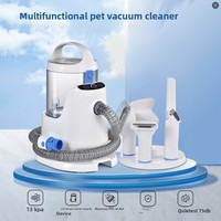 Aspirateur multifonctionnel pour animaux de compagnie, kit de toilettage pour animaux, boîte à poussière de 2,8 L, aspiration de 13 kPa, aspirateur silencieux pour animaux de compagnie