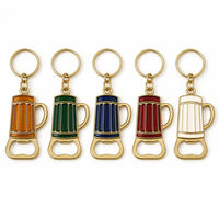 Décapsuleur porte-clés en alliage de zinc plaqué or personnalisé, directement de l'usine, pour bière, cadeau de bar/pub, vente en gros, avec logo