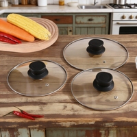 Couvercle en verre trempé de style C résistant aux chocs avec bordure solide pour différentes tailles de casseroles et poêles