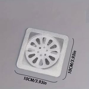 10 Piezas de Adhesivos Filtro de Cabello para Inodoro, 10 * 10cm, a Prueba de Insectos y Obstrucciones - Product Image 5