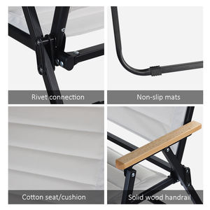 Chaises de plage pliantes compactes confortables et légères de haute qualité pour l'extérieur en hiver, chaises de camping bon marché - Product Image 5