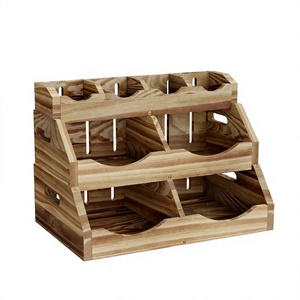 Panier <span class=keywords><strong>de</strong></span> rangement 3 niveaux en bois massif pour pommes <span class=keywords><strong>de</strong></span> <span class=keywords><strong>terre</strong></span> et oignons, corbeille à fruits et légumes empilable pour comptoir <span class=keywords><strong>de</strong></span> cuisine avec plateau supérieur à 4 compartiments - Product Image 1