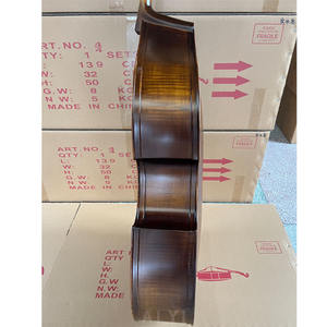 Selling Master Professional Flame Maple Madera maciza rockabilly contrabajo vertical 3/4 - Product Image 4