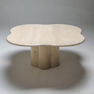 Mesa de Centro de Mármol Travertino Natural, Estilo Moderno y Ejecutivo, Diseño <span class=keywords><strong>Super</strong></span> Delgado, Mueble para Sala de Estar, Villa, Hotel, Espacios Pequeños - Product Image 2