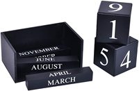 Calendrier en blocs de bois en gros avec design gravé, couleur et taille personnalisables pour la décoration intérieure