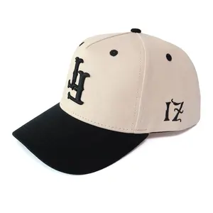 Hot fashion 5 panel zwei-ton ein rahmen baseball hüte personalisierte sport im freien kappen