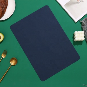 Manteles Individuales rectangulares de cuero para mesa, manteles individuales de dos colores, <span class=keywords><strong>azul</strong></span>, rosa y gris, para Decoración de mesa, boda y uso diario, disponibles - Product Image 3
