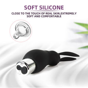Силиконовая Водонепроницаемая Милая силиконовая мини Usb зарядка Водонепроницаемая пульт дистанционного управления Черная секс-игрушка кролик вибратор для женщин - Product Image 2