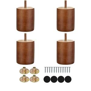 Ensemble <span class=keywords><strong>de</strong></span> <span class=keywords><strong>pieds</strong></span> <span class=keywords><strong>de</strong></span> meubles en bois massif non finis, pré-percés, pour commode, ottoman, armoire, chaise, bricolage - Product Image 3