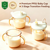 Gobelet à paille pour enfants, tasse d'apprentissage en silicone pour bébé, biberon d'eau et de lait, jolies tasses pour enfants