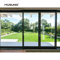 Ventana Corredera Moderna de Aluminio con Doble Acristalamiento y Marco de Rotura Térmica para el Hogar