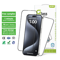 Protection d'écran de téléphone HD transparente 2.5D 3D facile à appliquer, vente en gros d'usine, pour smartphones, compatible avec iPhone 15 16 Pro Max