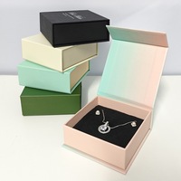 Boîte Cadeau Bijoux Dégradé Menthe Pêche - Boîte Rigide à Tiroir Magnétique avec Insert en Velours et Logo Personnalisé (OEM/ODM)