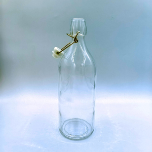 Bouteille en verre transparente ronde de 1000 ml (535 g) avec bouchon à bascule en métal, prix usine, fournisseur direct, <span class=keywords><strong>moins</strong></span> <span class=keywords><strong>cher</strong></span> - Product Image 5