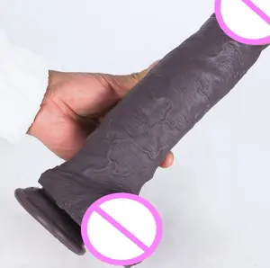 Super Dik En Super Grote Realistische Penis Volwassen Vrouwelijke Speelgoed Vloeibare Siliconen Rubber Dildo Masturbatie Zuignap Voor Vrouw