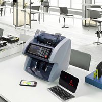 Meilleur prix Détecteur d'argent CIS double compteur de devises à chargement par le haut Machine de comptage d'espèces à double valeur mixte compteur de factures de haute qualité