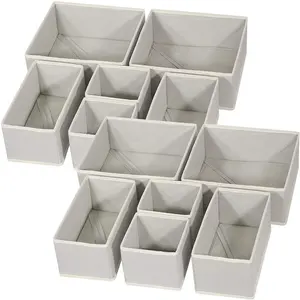 12 Pack Beige Kleur Kleding Ondergoed Opberglade Organisator Divider