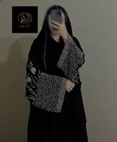 Abaya noire 2024 U.CHIC Haute Couture Design en mousseline de soie noire brodée à la main perlée robe longue Eid pour femmes musulmanes