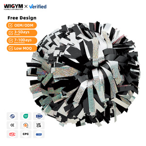 Pompones de Animadoras de Plástico y Metal Personalizables para Juegos Deportivos, Motivación de Equipos, Involucramiento del Público - Product Image 1