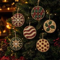 Meilleures ventes : Ensemble de 6 décorations de Noël en bois à faire soi-même