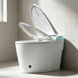 Bidé Inteligente de Lujo con Diseño sin Tanque, Pantalla LED, Descarga Automática, Asiento Calefactado, Alargado, Control Remoto Incluido, Sifón - Product Image 5