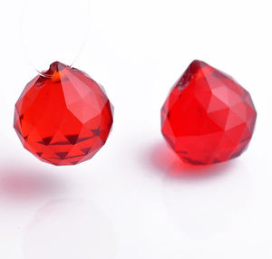 Bolas De Cristal Vermelho Fung Shui Janela Sun Catchers Prismas MH-12692 - Product Image 5