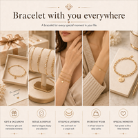 Pulsera de Cadena de Alta Calidad, Simple, Elegante y Moderna, de Aleación, Hermosa, Creativa y a la Moda