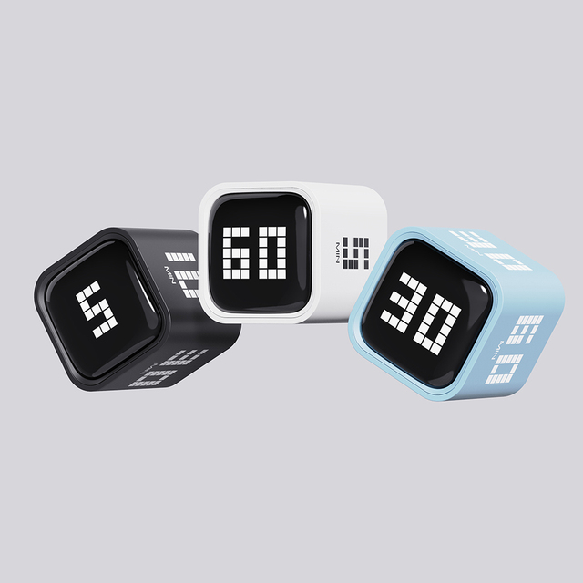 Hot Seller  Flip Gravity Cube Timer  USB Charging  Portable Mini Timer Minute Display Timer for Working Studying Office