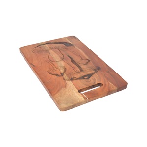 Planche à découper en bois écologique personnalisée gravée planche à fruits et légumes multi-usages avec trou de suspension pour ustensiles de cuisine - Product Image 2