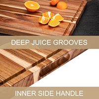 Grande planche à découper en bois pour cuisine, planche à découper en bois simple pour salle à manger, planche à fruits