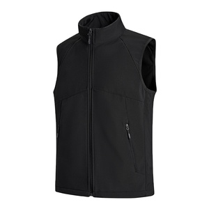 <strong>Men</strong> Women Cross Grid <strong>Fleece</strong> Lined High Stretch Vest Waterproof Outdoor Sports Casual Stand Collar <strong>Gilet</strong> Customizable - Product Image 1