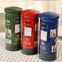 Tirelire en forme de boîte aux lettres rouge de style britannique, boîte aux lettres classique britannique, tirelire pour la décoration de la maison, économies, vente en gros, OEM personnalisé