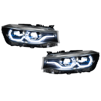 Para BMW Serie 3 GT F34 2013-2020, Actualización de Faros Delanteros Bi-LED con Proyector, Diseño Serie 5, Marco Láser Azul, Conjunto de Lámparas Delanteras