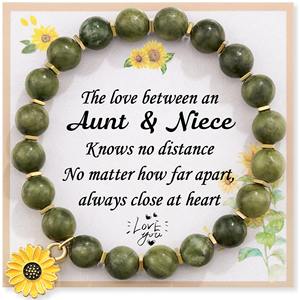 Pulseras inspiradoras de piedra natural con colgante de girasol de moda <span class=keywords><strong>para</strong></span> regalos de moda <span class=keywords><strong>para</strong></span> niñas y mujeres adolescentes - Product Image 5