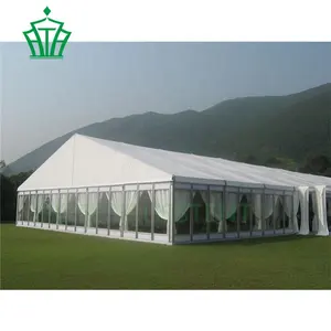 Carpa de boda de lujo de 15x20m, dosel para eventos de pared de vidrio para alquiler de fiestas, 200 asientos para personas