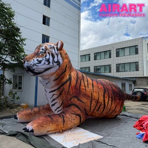 Mascotte tigre gonflable réaliste géante pour la décoration d'expositions zoologiques - Product Image 2