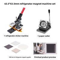Machine à badges aimantés carrés FGK 63,5*63,5MM pour réfrigérateur, rotative, en tôle métallique, DIY, à attraction magnétique douce, garantie 1 an, Chine